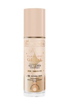 Многофункциональная осветляющая база + тональный крем для лица Bielenda Flawless Glow 03 Natural Beige, 30 мл