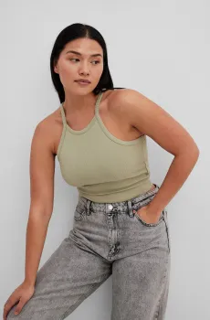 Женский оливковый топ Оливковый XS NA-KD 1660-000269