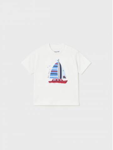 Mayoral Футболка 1022 Білий Regular Fit Mayoral Футболка 1022 Білий Regular Fit