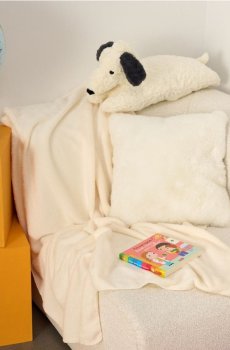 Плюшева іграшка з ковдрою - білий