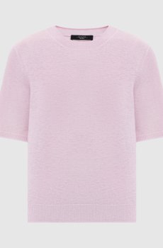 Розовый топ из шерсти и кашемира