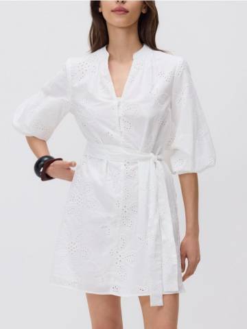 Reserved - Ажурна мінісукня - білий - 5157V-00X