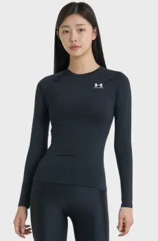 Женский черный лонгслив UA HG Authentics Comp LS Черный XL Under Armour 1365459-001
