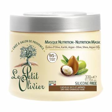 Питательная маска Le Petit Olivier Olive, Shea, Argan Oils Nutrition Mask для сухих и поврежденных волос, 330 мл Питательная маска Le Petit Olivier Olive, Shea, Argan Oils Nutrition Mask для сухих и поврежденных волос, 330 мл
