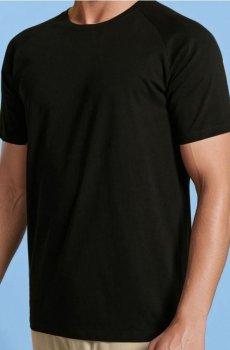 Бавовняна футболка basic - чорний