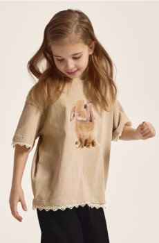 Reserved - Футболка з принтом - теплий оливковий - 031HU-19X