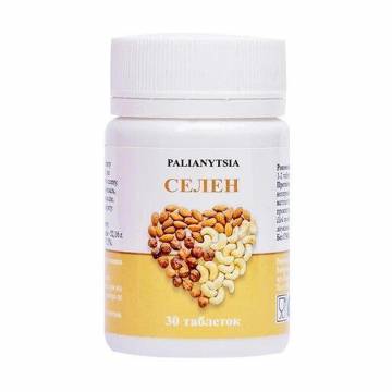 Селен Palianytsia Selenium, 30 таблеток Селен Palianytsia Selenium, 30 таблеток