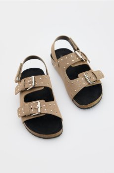 Reserved - Босоніжки зі штучної замші - темно коричневий - 681DL-89X