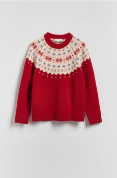 Reserved - Вовняний джемпер - червоний - 829HD-33X