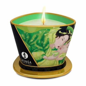Массажная свеча Shunga Massage Candle Exotic Green Tea с афродизиаками, 170 мл