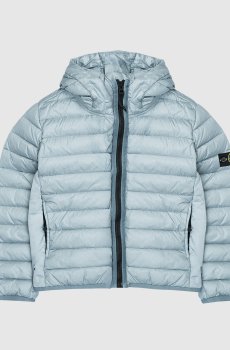 Детская голубая куртка с патчем логотипа