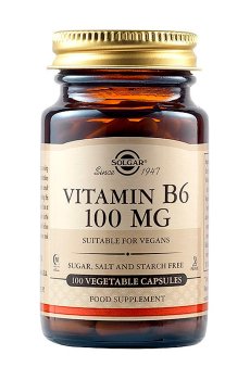 Витамин B6 Solgar Vitamin B6, 100 мг, 100 капсул