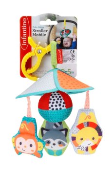 Навесная игрушка Infantino Карусель, с прищепкой, 15*16*24 см, с рождения (315107)