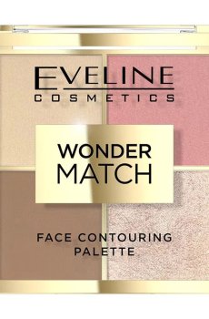 Уценка! Палетка для контуринга лица Eveline Cosmetics Wonder Match Face Contouring Palette 02, 10 г