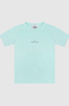 Детская зеленая футболка с принтом логотипа