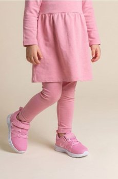 Дитячі кеди на липучці з сітчастим верхом - рожевий