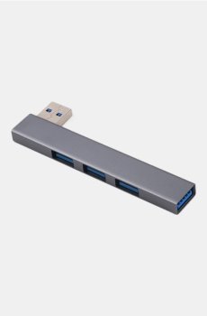 USB-хаб з чотирма портами - чорний