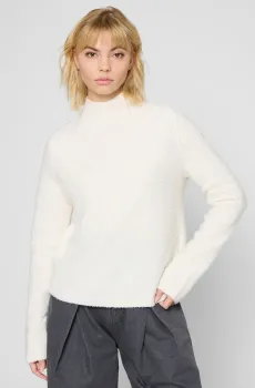 Женский белый шерстяной свитер Белый M BOSS 50547907;118