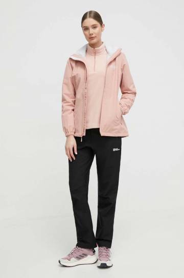 Спортивная кофта Jack Wolfskin Taunus цвет розовый однотонная Спортивная кофта Jack Wolfskin Taunus цвет розовый однотонная