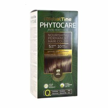 Безаммиачная краска для волос Herbal Time Phytocare Permanent Hair Color 4N Темно-коричневый, 125 мл Безаммиачная краска для волос Herbal Time Phytocare Permanent Hair Color 4N Темно-коричневый, 125 мл