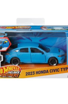 Инерционная автомодель Hot Wheels Pull-Back Speeders 2023 Honda Civic Tyre R, голубой, от 3 лет, 8*16*8 см (HPR70)