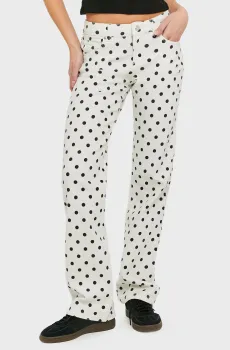 Женские белые джинсы в горошек Белый 34 Tally Weijl SPACODOTS