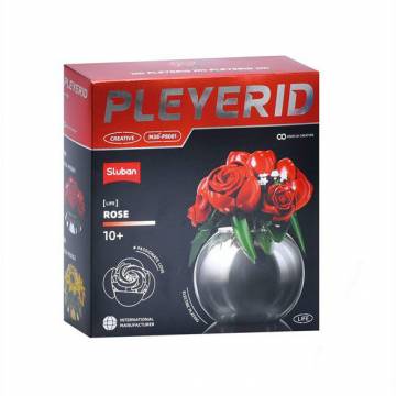Конструктор Sluban Квіти у вазі Троянди 525 деталей (M38-P8061)