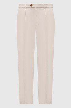 Бежевые брюки из хлопка
