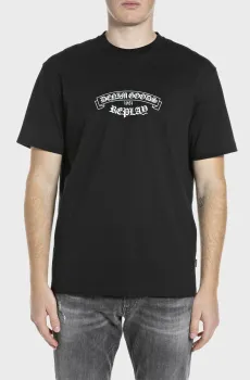 Мужская черная футболка Черный XL Replay M3332 .000.2660