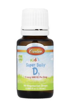 Детский витамин Д3 Carlson Labs Kids Super Daily D3, 400 МO, в каплях, 10.3 мл