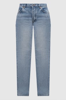 Синие джинсы с логотип патч