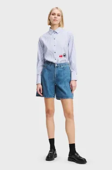 Женские синие джинсовые шорты IKON DUO DENIM SHORTS Синий 26 Karl Lagerfeld A2W10151