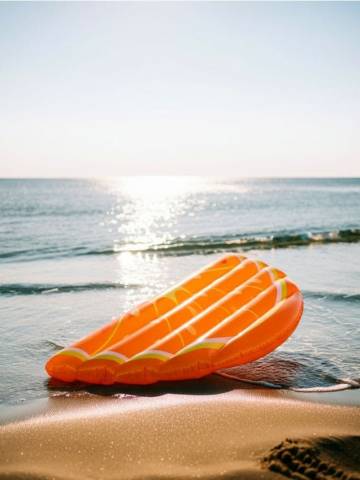 Надувний матрац - помаранчевий