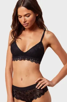 Женский черный бюстгальтер с тонкой треугольной чашкой SKY Черный 75C Etam 6530842