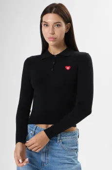 Женское черное поло Черный L HUGO 50562682;001
