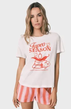 Женская пижама (футболка, шорты) Snoopy Разноцветный XL womensecret 3134044