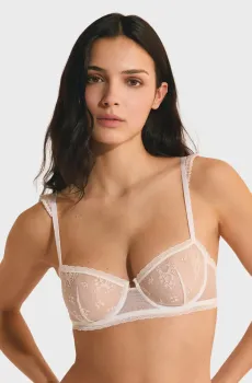 Женский белый бюстгальтер-балконет HARMONIE Белый 75C Etam 6558483