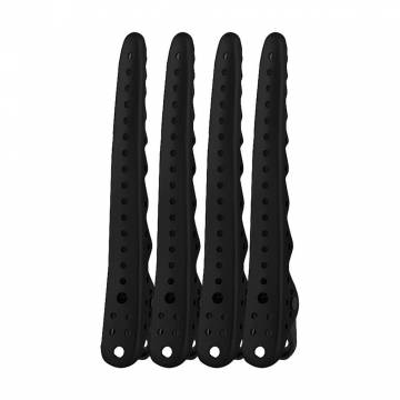 Проборные зажимы для волос Cosmo Shop Акула, металлические, черные, длина 105 мм, 4 шт (CS79B)