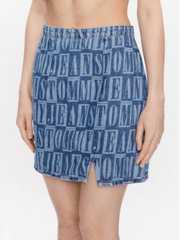 Tommy Jeans Джинсова спідниця DW0DW15197 Голубий Regular Fit Tommy Jeans Джинсова спідниця DW0DW15197 Голубий Regular Fit