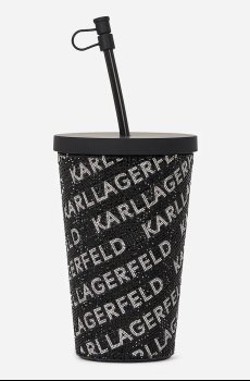 Стакан с трубочкой Karl Lagerfeld k/rhinestone