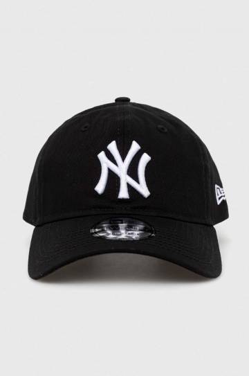 Хлопковая кепка New Era цвет чёрный с аппликацией NEW YORK YANKEES Хлопковая кепка New Era цвет чёрный с аппликацией NEW YORK YANKEES