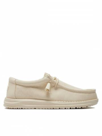 Hey Dude Мокасини Wally Canvas 40700-1KA Écru Hey Dude Мокасини Wally Canvas 40700-1KA Écru
