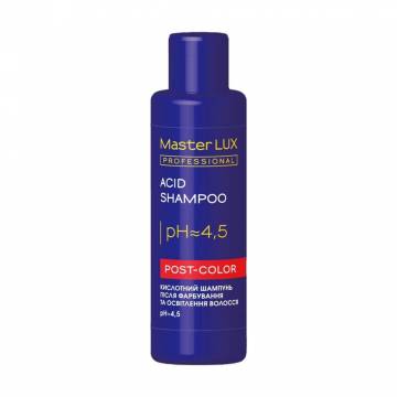 Кислотный шампунь Master LUX Professional Acid Shampoo Post-Color после окрашивания и осветления волос, 250 мл Кислотный шампунь Master LUX Professional Acid Shampoo Post-Color после окрашивания и осветления волос, 250 мл