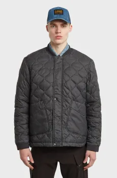 Мужской темно-серый бомбер LW Quilted pdd jkt overdyed Серый S G-Star RAW D26878,E063