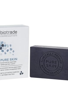 Мыло-детокс для лица и тела Biotrade Pure Skin Black Detox Soap Bar, 100 г