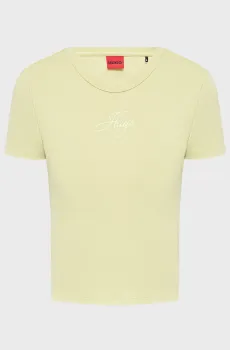 Женская желтая футболка Желтый L HUGO 50568725;267