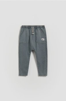 Reserved - Легінси з високим вмістом бавовни - темно-синій - 482HK-59X