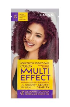Оттеночный шампунь для волос Joanna Multi Effect Color Keratin Complex 07 Deep Burgundy, 35 г