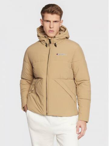 Champion Пуховик Script Logo 218083 Бежевий Regular Fit Champion Пуховик Script Logo 218083 Бежевий Regular Fit