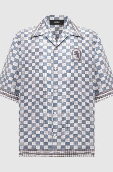Рубашка из шелка в клетку